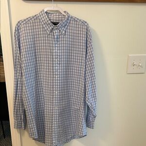 Light Blue Plaid Men's Shirt